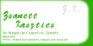 zsanett kasztics business card